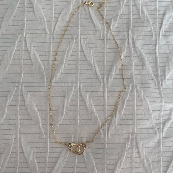 14k gold plated necklace with CZ stones - Picture 2 of 2